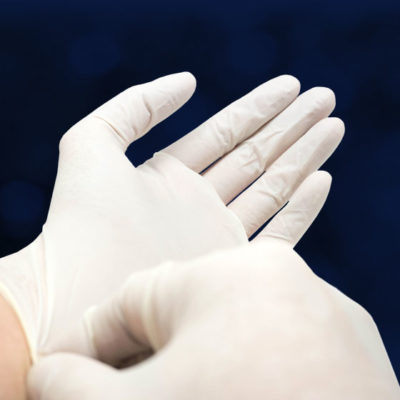 Latex Gloves - On Hands